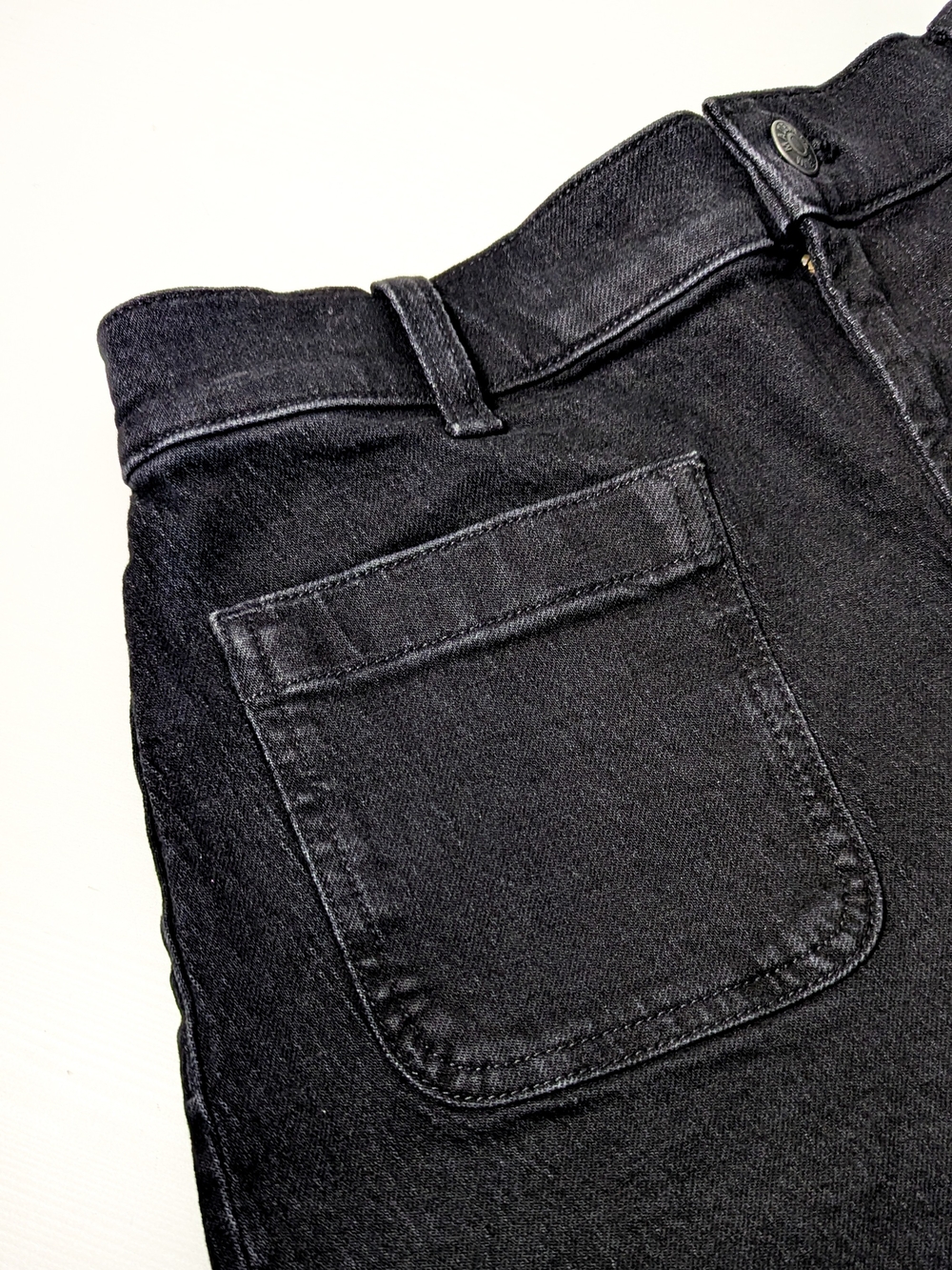 Madewell The High-Rise Sailor Short, Black Denim, Size 27, Nautical Style - Picture 9 of 13